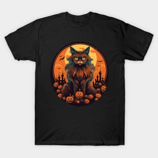 Somali Cat Halloween, Cat Lover T-Shirt